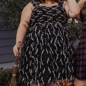 Chic Black Bat Spooky Women's Dress